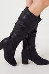 Wallis Wide Fit Kiss Ruched Long Boots thumbnail 1