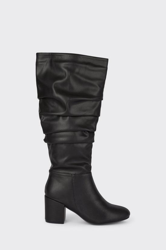 Wallis Wide Fit Kiss Ruched Long Boots 2