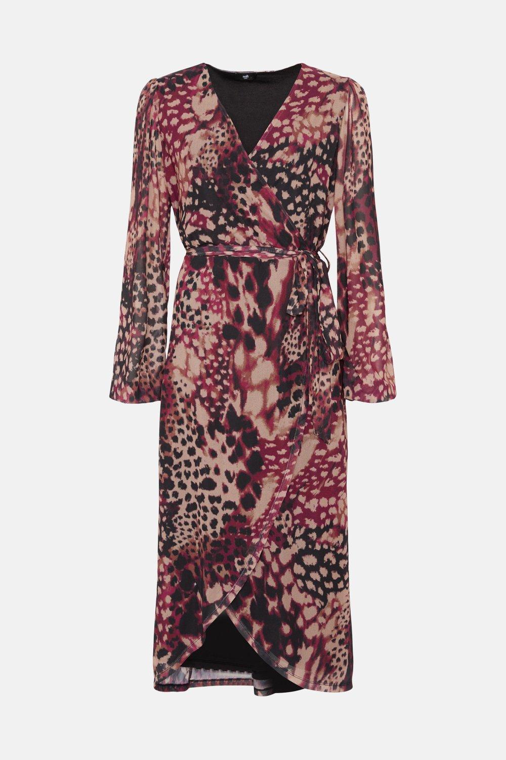 Wallis pink animal print hot sale dress