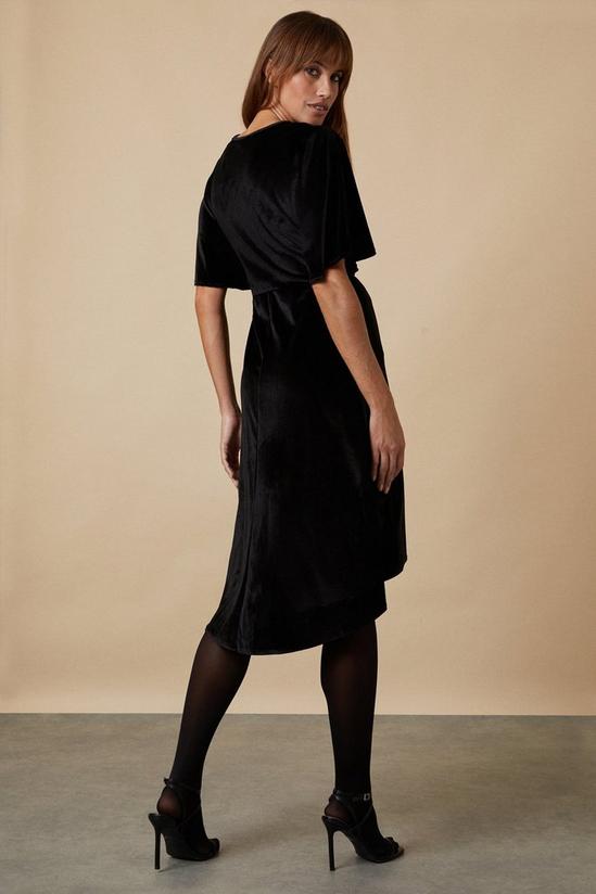 Wallis Velvet Wrap Midi Dress 3