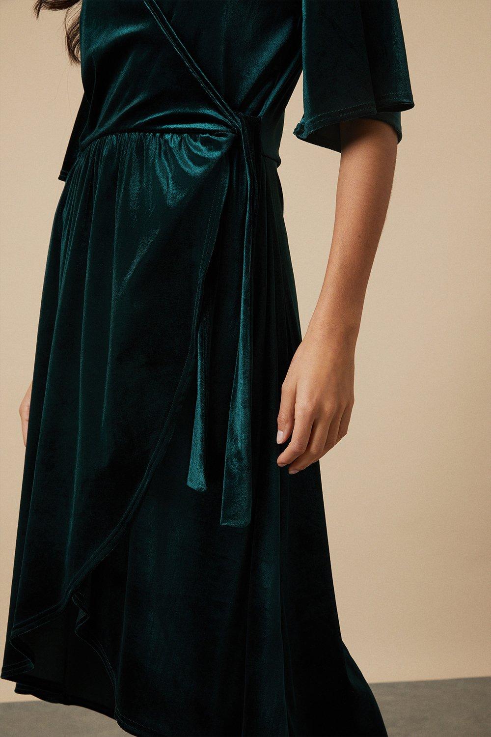 Wallis blue hot sale velvet dress