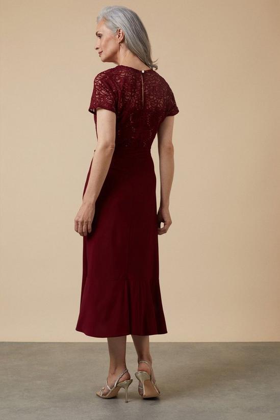 Wallis Sequin Lace Ruffle Midi Dress 3