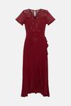 Wallis Sequin Lace Ruffle Midi Dress thumbnail 5