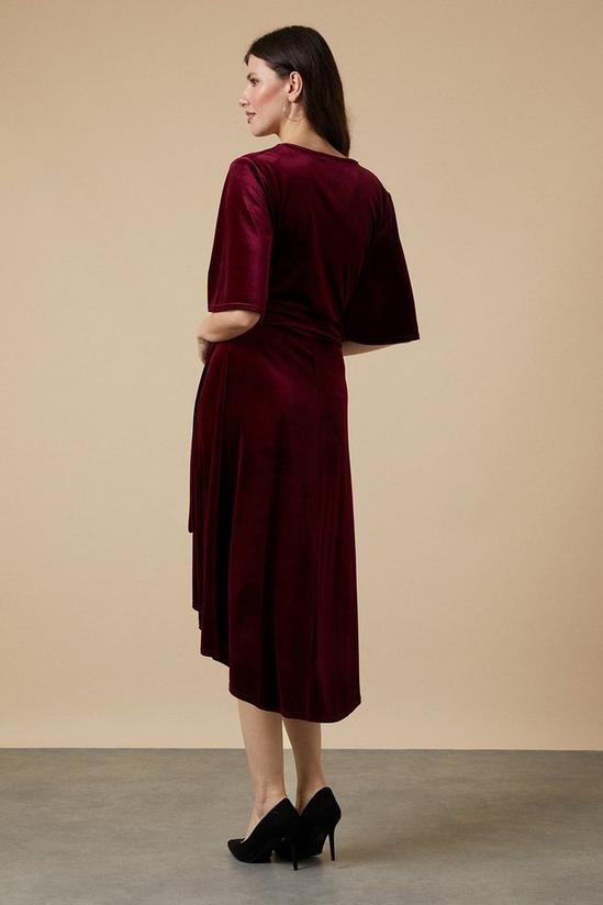 Wallis Tall Velvet Wrap Midi Dress 3