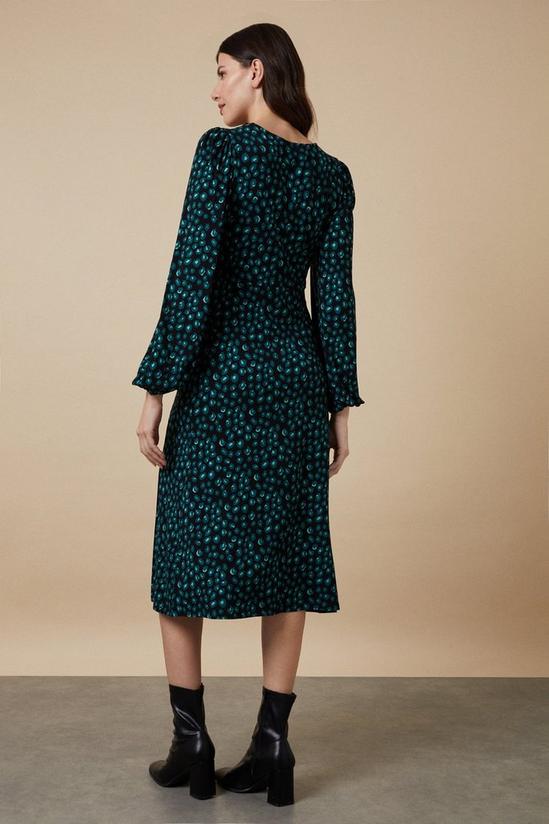 Wallis Green Abstract Lace Jersey Dress 3