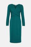 Wallis Petite Plain Green Twist Front Jersey Dress thumbnail 5
