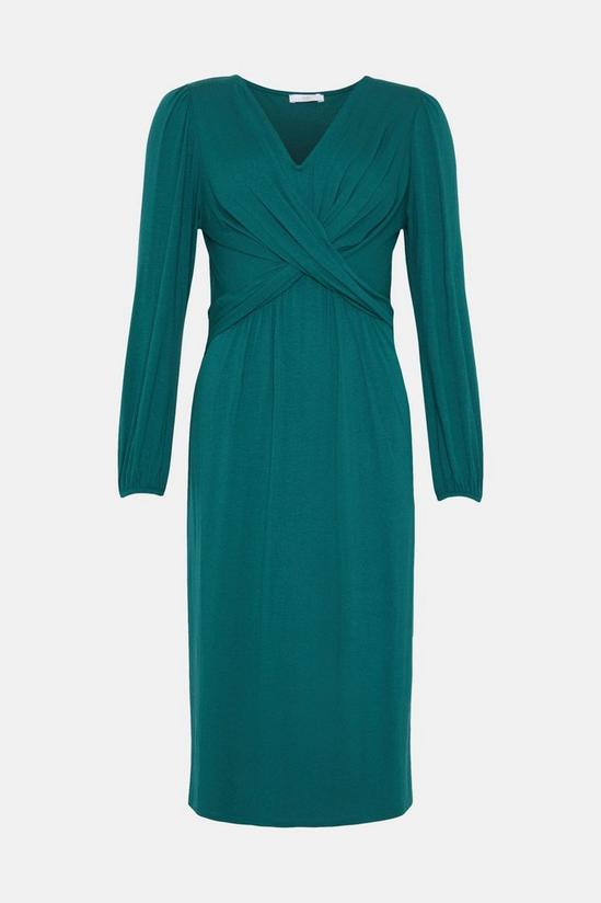 Wallis Petite Plain Green Twist Front Jersey Dress 5