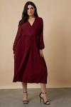 Wallis Curve Sequin Wrap Lace Sleeve Midi Dress thumbnail 1