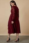 Wallis Curve Sequin Wrap Lace Sleeve Midi Dress thumbnail 3