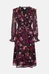 Wallis Berry Floral Frill Detail Shirred Cuff Dress thumbnail 5