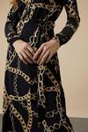 Wallis Black Chain Jersey Belted Shirt Dress thumbnail 4