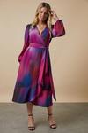Wallis Petite Purple Ombre Wrap Dress thumbnail 1