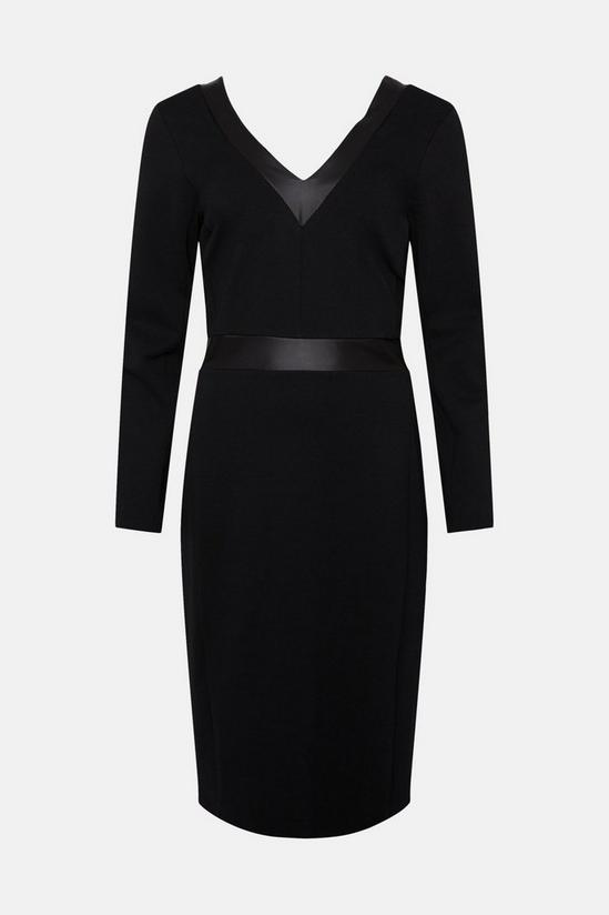 Wallis Tailored Black Pu Midi Dress 5