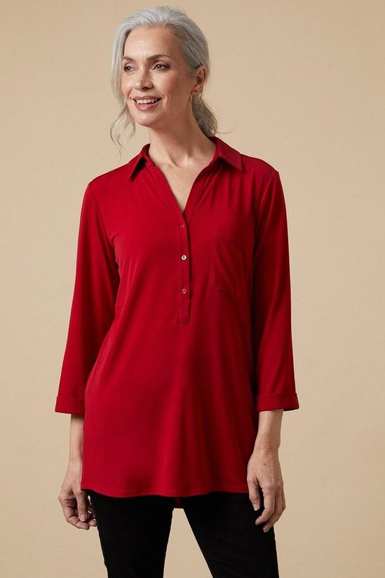 Wallis Red Jersey Pocket Shirt 1
