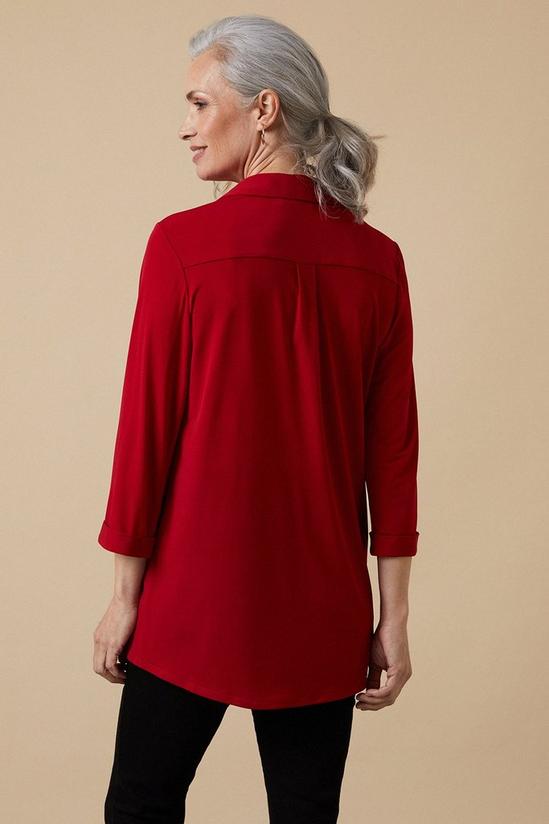 Wallis Red Jersey Pocket Shirt 3