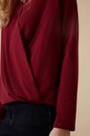 Wallis Berry Long Sleeve Jersey Wrap Top thumbnail 4