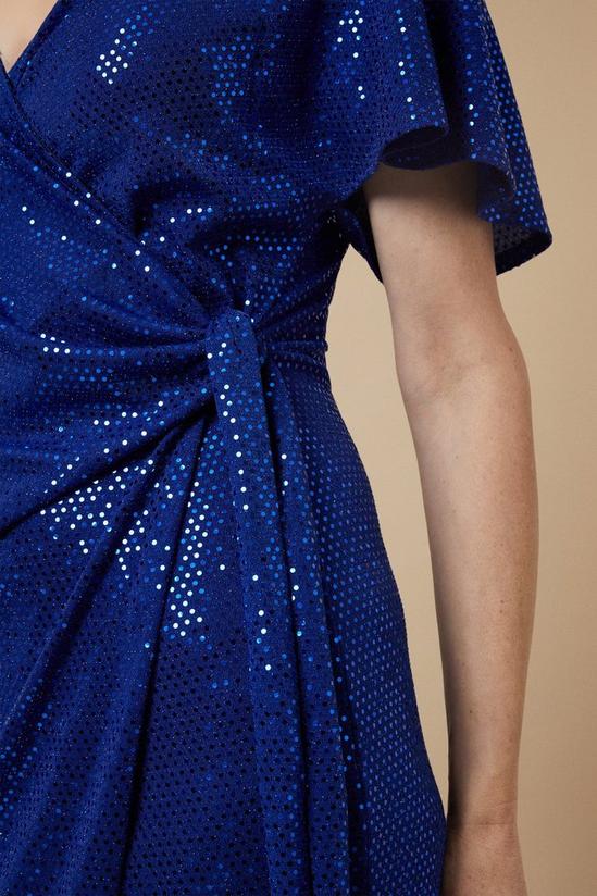Wallis Sequin Wrap Angel Sleeve Midi Dress 4