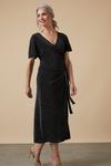 Wallis Shimmer Wrap Angel Sleeve Midi Dress thumbnail 1