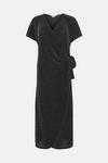 Wallis Shimmer Wrap Angel Sleeve Midi Dress thumbnail 5
