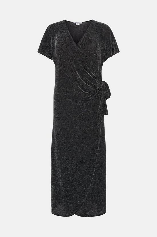 Wallis Shimmer Wrap Angel Sleeve Midi Dress 5