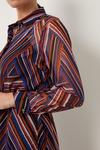 Wallis Multi Stripe Longline Belted Shirt thumbnail 6