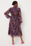 Wallis Multi Stripe Wrap  Midi Dress thumbnail 3