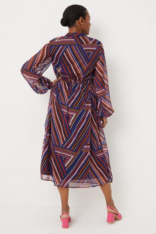 Wallis Multi Stripe Wrap  Midi Dress 3
