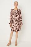 Wallis Pink Leopard Ruffle Shift Dress thumbnail 1