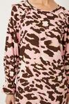 Wallis Pink Leopard Ruffle Shift Dress thumbnail 4