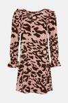 Wallis Pink Leopard Ruffle Shift Dress thumbnail 5