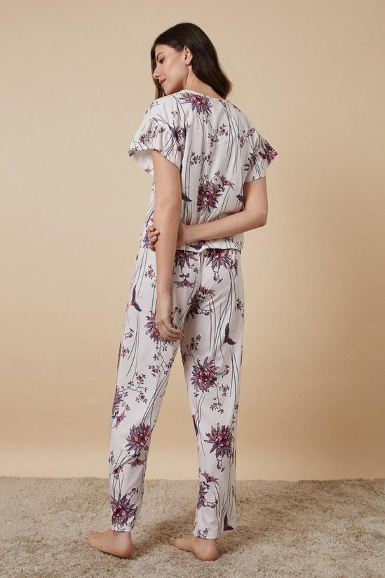 Wallis Frill Sleeve Jersey Pyjamas 3