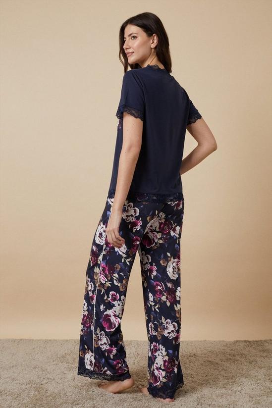 Wallis Floral Jersey Pyjama Set 3