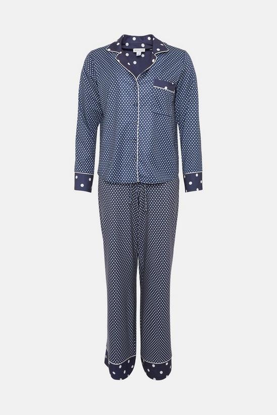 Wallis Polka Dot Jersey Pyjamas 5