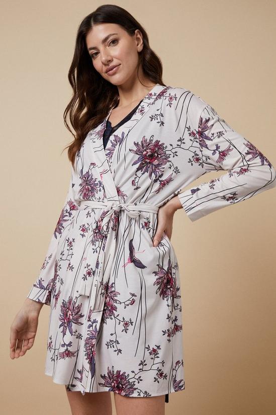 Wallis Floral Jersey Dressing Gown 2