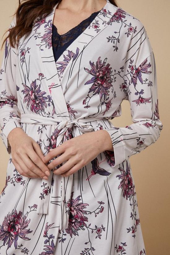 Wallis Floral Jersey Dressing Gown 4