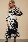 Wallis Petite Cow Print Wrap Midi Dress thumbnail 2