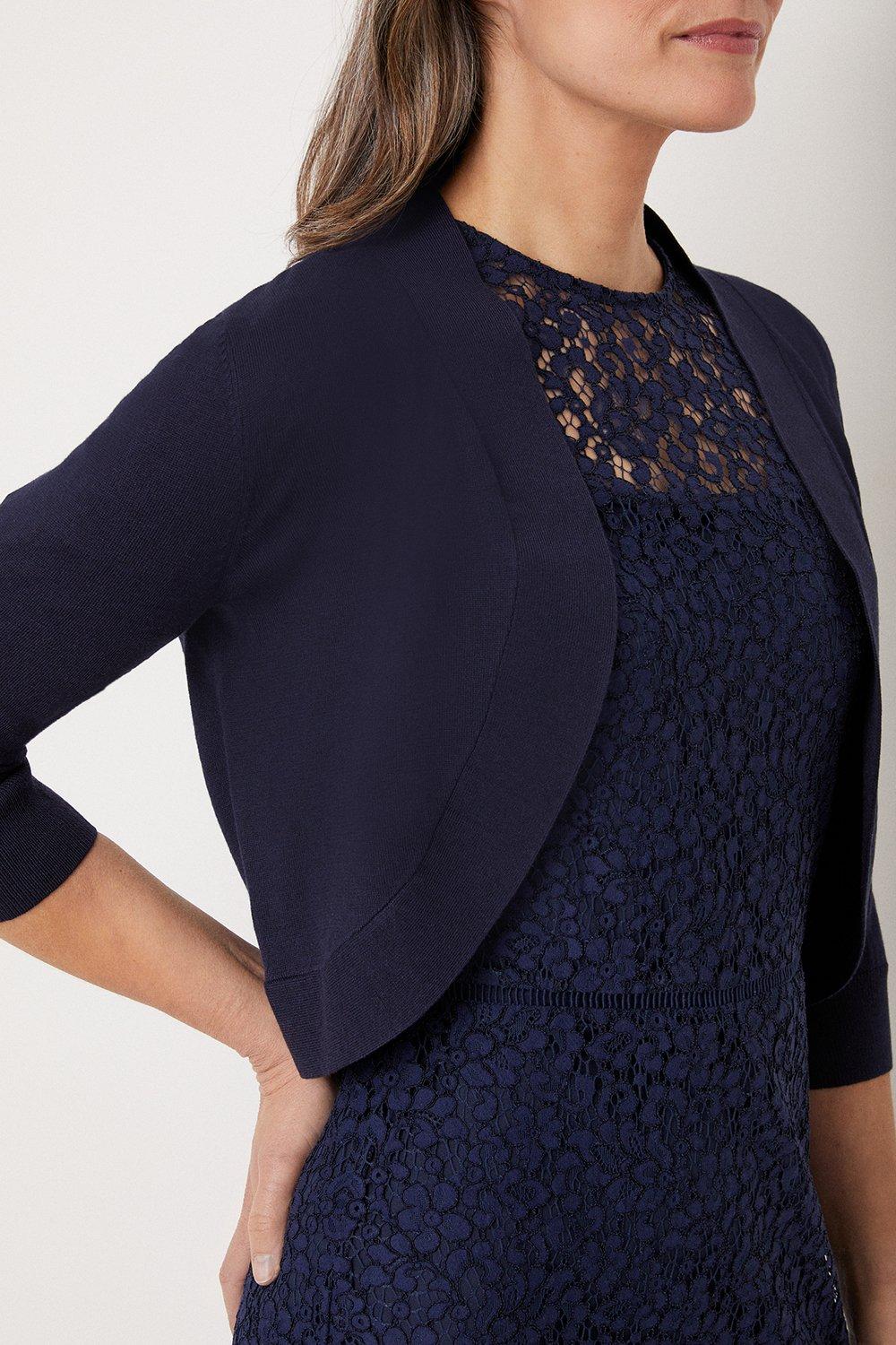 Navy blue outlet bolero cardigan