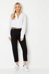 Wallis Petite Stretch Cigarette Belted Trousers thumbnail 2