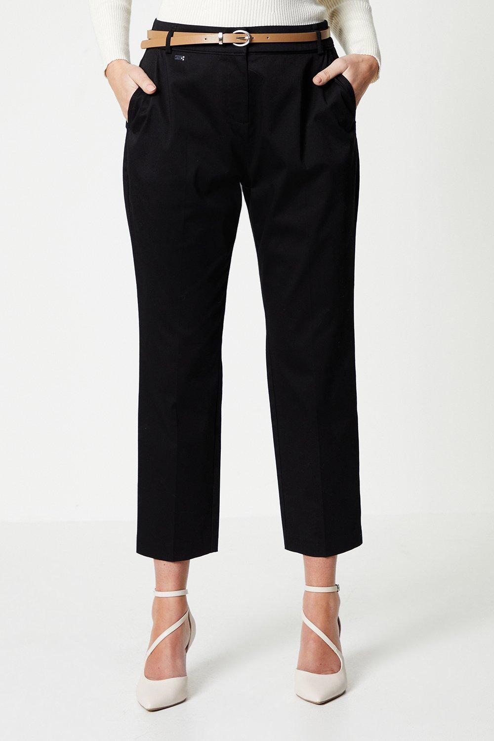 Belted Peg Trousers - Deep Berry, Singapore Online Shop for Office Wear