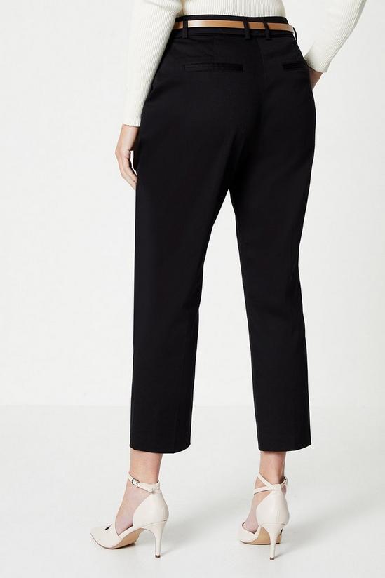 Wallis Petite Stretch Cigarette Belted Trousers 3