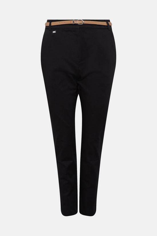 Wallis Petite Stretch Cigarette Belted Trousers 5