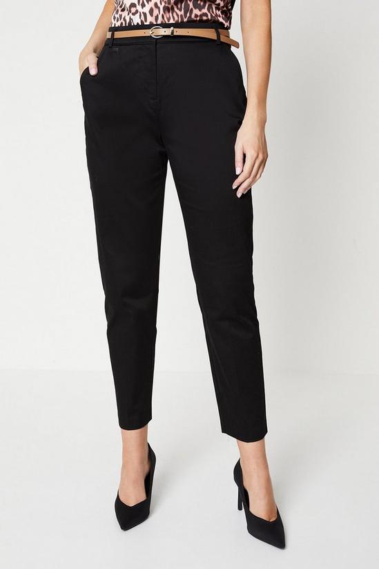 Wallis Stretch Cigarette Belted Trousers 2