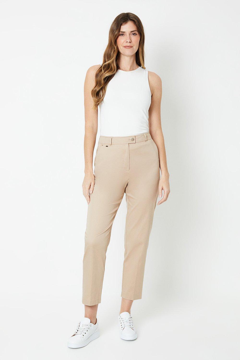 Womens Stretch Crop Trousers