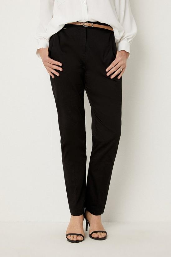 Wallis Tall Stretch Cigarette Belted Trousers 1