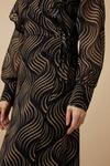 Wallis Black Abstract Spot Ruffle Front Wrap Midi Dress thumbnail 6