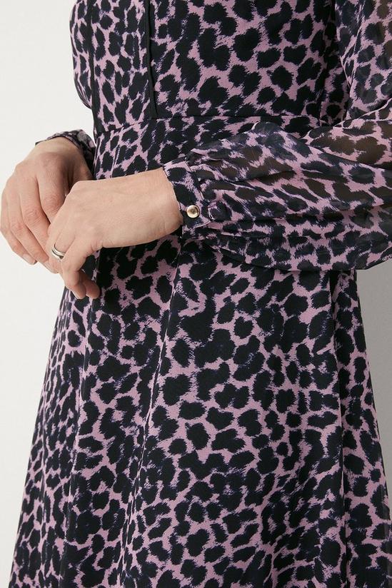 Wallis Blush Leopard V-neck Midi Dress 4