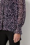 Wallis Blush Leopard Shirred Cuff Shirt thumbnail 4