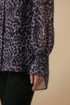 Wallis Blush Leopard Shirred Cuff Shirt thumbnail 6