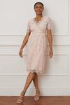 Wallis Glitter Lace Angel Sleeve Midi Dress thumbnail 1