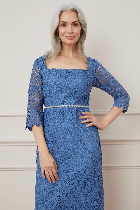 Wallis Lace Embellished Waist Midi Dress 2